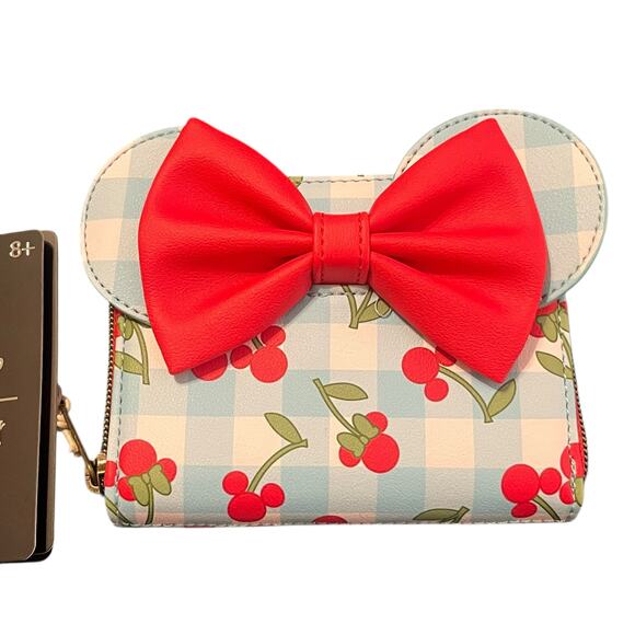 Loungfly Disney Minnie Mouse Ears Cherries Wallet - Picture 2 of 4